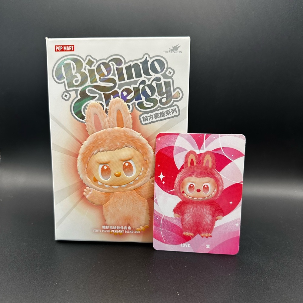 Labubu Big into Energy Vinyl Face Plushie - Love